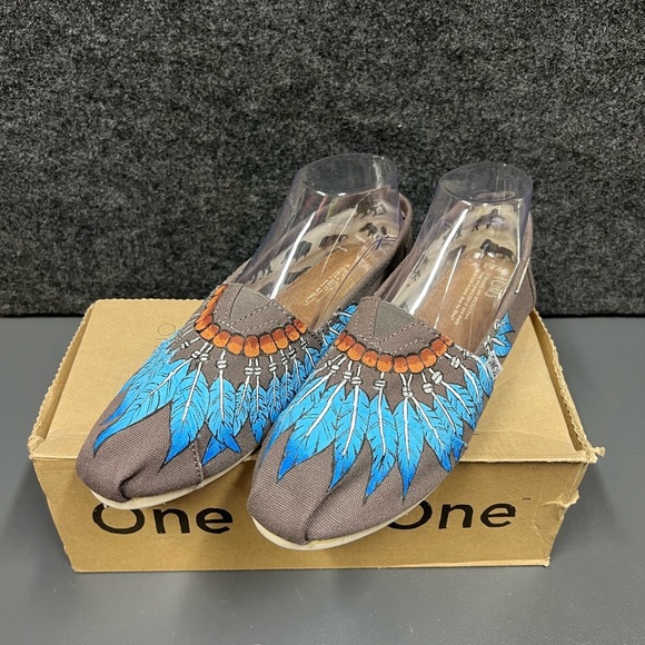 Toms Classic Alpargata “Feathers” Women’s Shoe Size 8.5 - Picture 1 of 12